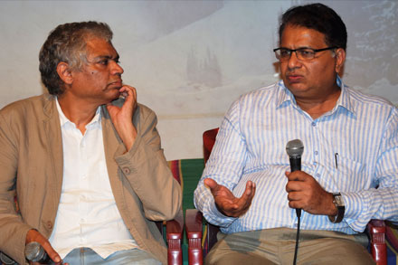 In conversation with Prakash Belevadi, Trustee of Suchitra, at the Suchitra fucntion.