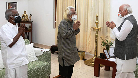 Kerala Governor Hon. Aarif Mohammed Khan releases the book at Raj Bhavan