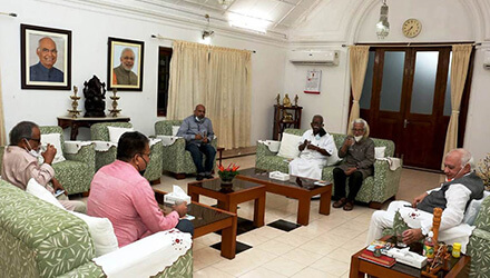 Kerala Governor Hon. Aarif Mohammed Khan releases the book at Raj Bhavan